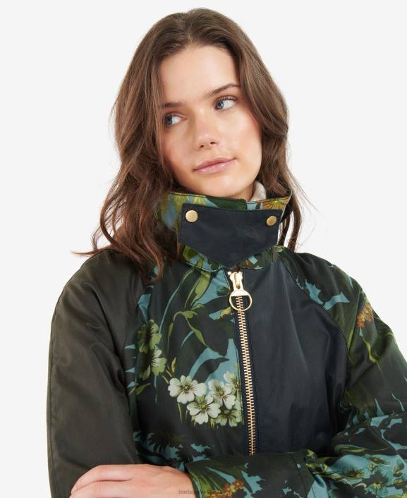 Women Limerence/Sky/Navy Barbour x House of Hackney Handley Wax Jacket 40VB1384
