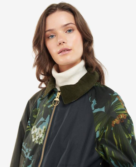 Women Limerence/Sky/Navy Barbour x House of Hackney Handley Wax Jacket 40VB1384