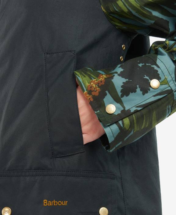 Women Limerence/Sky/Navy Barbour x House of Hackney Handley Wax Jacket 40VB1384