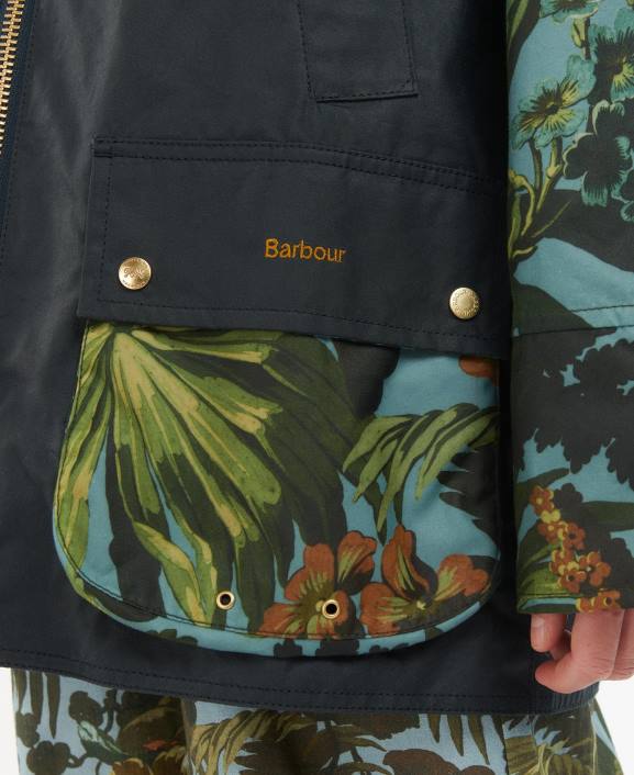 Women Limerence/Sky/Navy Barbour x House of Hackney Handley Wax Jacket 40VB1384