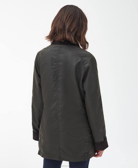Women Olive Barbour Limited Edition Union Jack Beadnell Wax Jacket 40VB1366