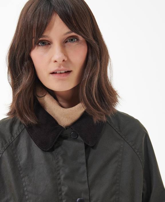 Women Olive Barbour Limited Edition Union Jack Beadnell Wax Jacket 40VB1366