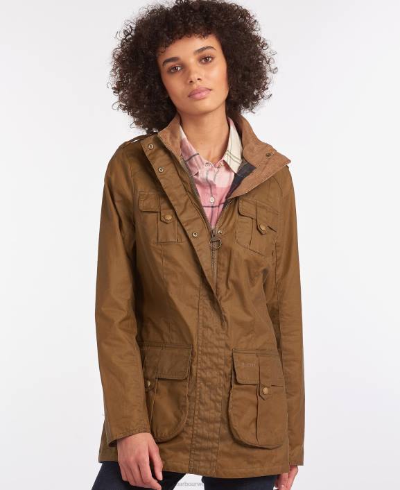 Women Royal Navy/Classic Barbour Lightweight Defence Waxed Cotton Jacket 40VB1388