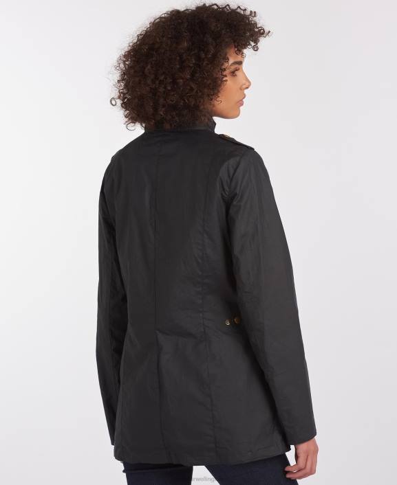 Women Royal Navy/Classic Barbour Lightweight Defence Waxed Cotton Jacket 40VB1389