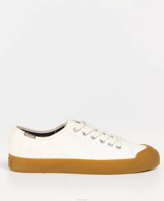 Women Ecru/Gum Barbour Portree Canvas Trainers 40VB2128